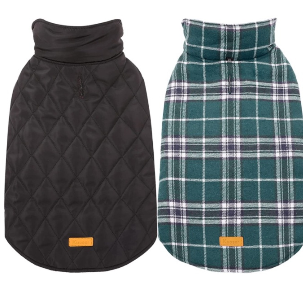 🦋Kuoser Brand, Cozy Waterproof Windproof Reversible British Style Green Plaid